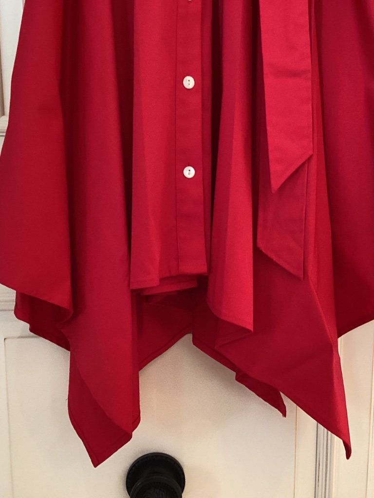 Badgley Mischka - Shirtwaist Red Cotton Dress - Size - 8 — image 5 of 8